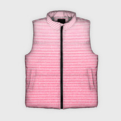 Женский жилет Полосатый розовый текстурный, цвет: 3D-светло-серый