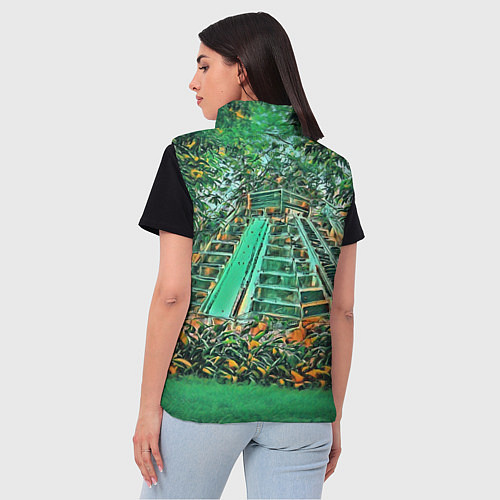 Женский жилет Башня в джунглях / 3D-Черный – фото 4