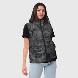 Женский жилет Абстракция - grunge mood, цвет: 3D-черный — фото 2