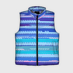 Женский жилет Морской сине-голубой абстрактные полосы