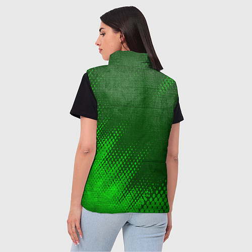 Женский жилет DanMachi - green gradient вертикально / 3D-Черный – фото 4