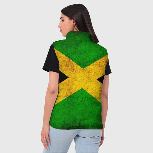 Женский жилет Jamaica flag / 3D-Черный – фото 4