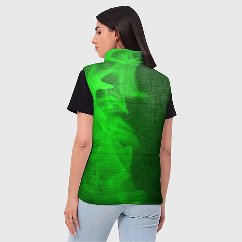 Женский жилет Among Us - green gradient по-вертикали / 3D-Черный – фото 4