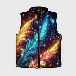 Женский жилет Неоновые разноцветные перья