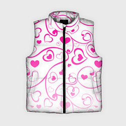 Женский жилет Узорные сердца, цвет: 3D-светло-серый