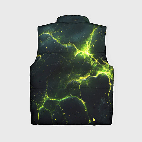 Женский жилет Разбитая плита с зеленым светом / 3D-Светло-серый – фото 2