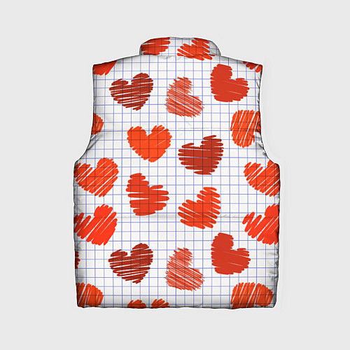 Женский жилет Сердца на бумаге / 3D-Светло-серый – фото 2