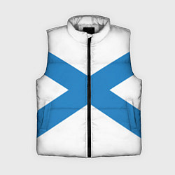 Женский жилет Военно-морской флот: Андреевский флаг, цвет: 3D-светло-серый