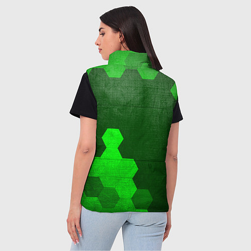 Женский жилет GTA - green gradient вертикально / 3D-Черный – фото 4