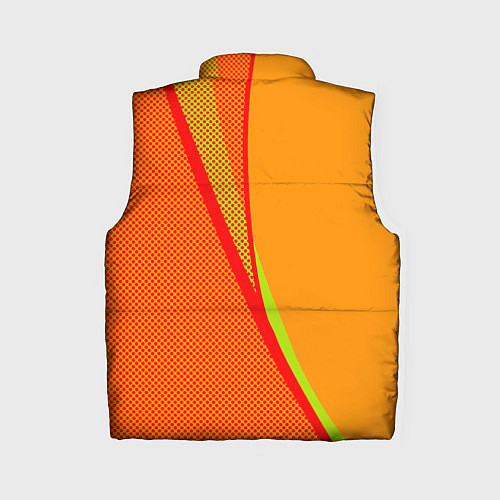 Женский жилет Оранжевый с красным абстрактный с текстурой / 3D-Светло-серый – фото 2
