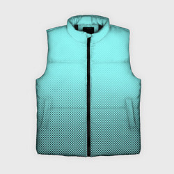 Женский жилет Градиент текстура с точками голубой