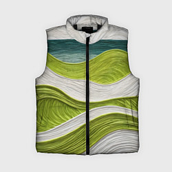 Женский жилет Лаймовые волны