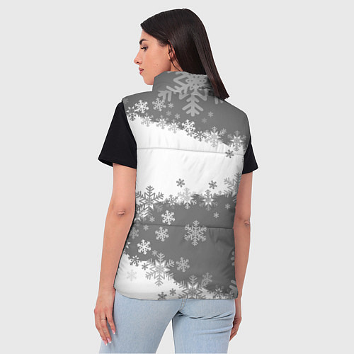 Женский жилет Горы зовут сноуборд серый / 3D-Красный – фото 4