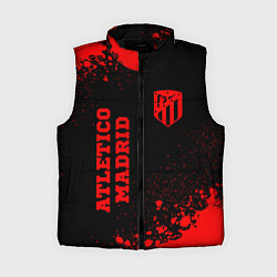 Женский жилет Atletico Madrid - red gradient вертикально, цвет: 3D-черный