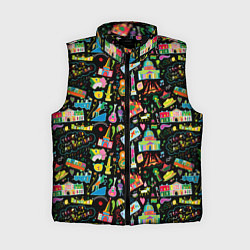 Женский жилет Путешествие в Санкт-Петербург, цвет: 3D-черный