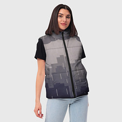 Женский жилет Вечерний дождь, цвет: 3D-светло-серый — фото 2