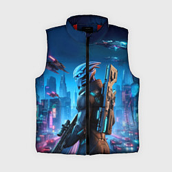 Женский жилет Mass Effect - neon glow fantastic, цвет: 3D-красный