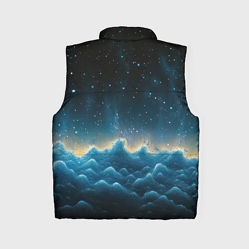 Женский жилет Облака и черное небо текстура / 3D-Светло-серый – фото 2