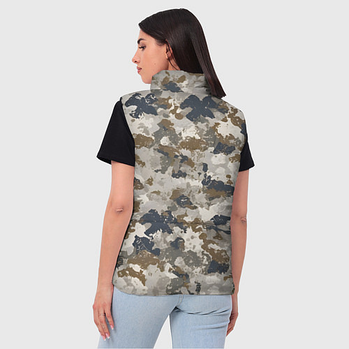 Женский жилет Светлый камуфляж / 3D-Черный – фото 4