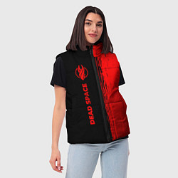 Женский жилет Dead Space - red gradient по-вертикали, цвет: 3D-черный — фото 2