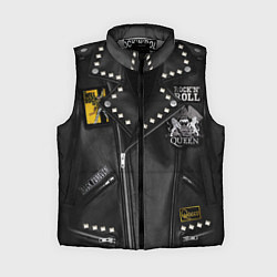 Женский жилет Косуха с нашивками Queen, цвет: 3D-светло-серый