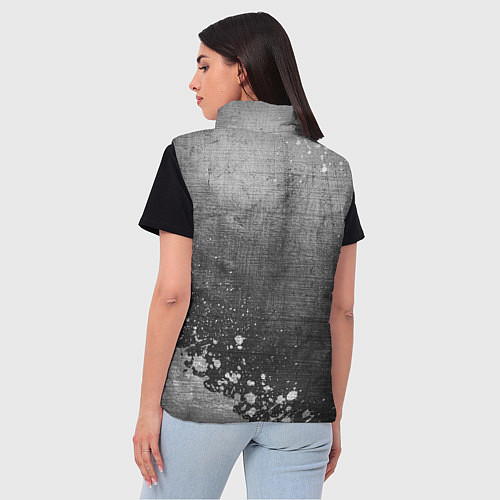 Женский жилет System of a Down - grey gradient вертикально / 3D-Черный – фото 4