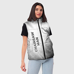 Женский жилет Chainsaw Man - white gradient вертикально, цвет: 3D-черный — фото 2
