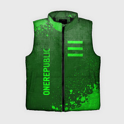 Женский жилет OneRepublic - green gradient вертикально, цвет: 3D-черный