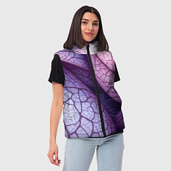 Женский жилет Прожилки экзотического растения, цвет: 3D-светло-серый — фото 2