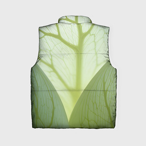 Женский жилет Макро съемка листа / 3D-Светло-серый – фото 2