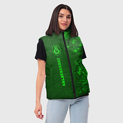 Женский жилет Galatasaray - green gradient по-вертикали, цвет: 3D-черный — фото 2