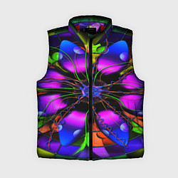 Женский жилет Неоновая психоделика лепестки