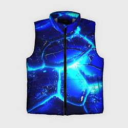 Женский жилет Синие плиты лед, цвет: 3D-светло-серый
