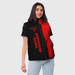 Женский жилет Tokyo Revengers - red gradient по-вертикали, цвет: 3D-черный — фото 2