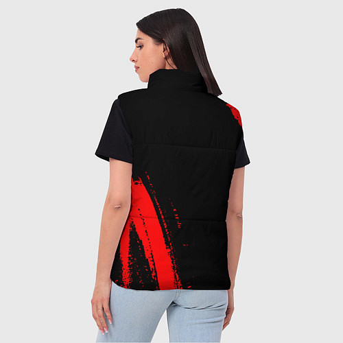 Женский жилет Real Madrid - red gradient вертикально / 3D-Черный – фото 4