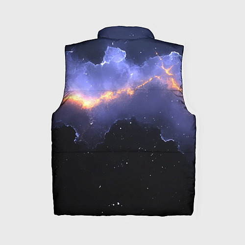 Женский жилет Молния в фиолетовом небе текстура / 3D-Светло-серый – фото 2