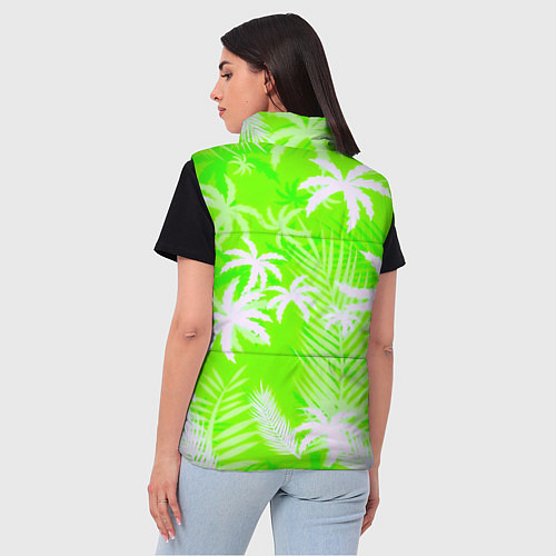 Женский жилет Кислотные тропики / 3D-Черный – фото 4