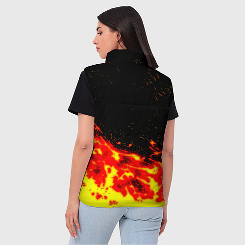 Женский жилет Doom огненное лого / 3D-Черный – фото 4