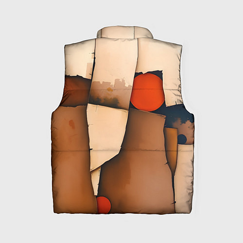 Женский жилет Фрагментированная композиция / 3D-Светло-серый – фото 2