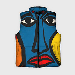Женский жилет Арт с лицами, цвет: 3D-красный