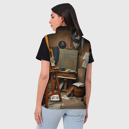 Женский жилет Мастерская художника / 3D-Светло-серый – фото 4