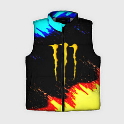 Женский жилет Monster energy огненные краски, цвет: 3D-светло-серый