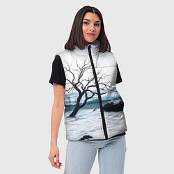 Женский жилет Дерево в море, цвет: 3D-красный — фото 2