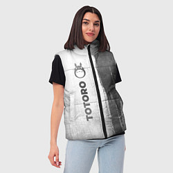 Женский жилет Totoro - white gradient по-вертикали, цвет: 3D-черный — фото 2