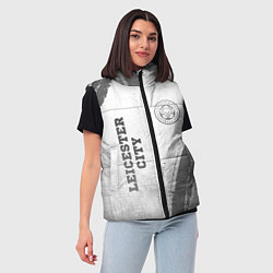Женский жилет Leicester City - white gradient вертикально, цвет: 3D-черный — фото 2