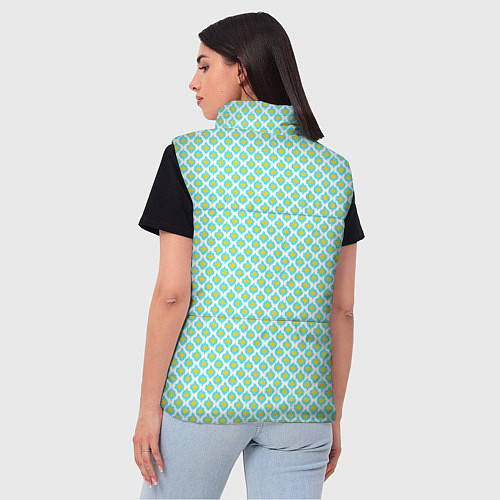 Женский жилет Ikat ogee - этнический узор / 3D-Светло-серый – фото 4