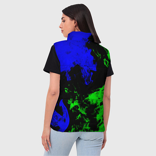 Женский жилет Monster energy кислотный огонь / 3D-Черный – фото 4