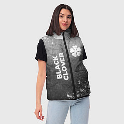 Женский жилет Black Clover - grey gradient вертикально, цвет: 3D-черный — фото 2