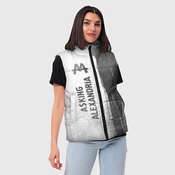 Женский жилет Asking Alexandria - white gradient по-вертикали, цвет: 3D-черный — фото 2