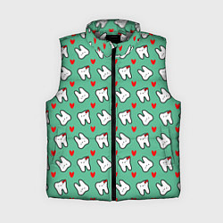 Женский жилет Довольные зубы, цвет: 3D-светло-серый